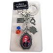 Alice in Wonderland Red Queen Pewter Charms Key Chain